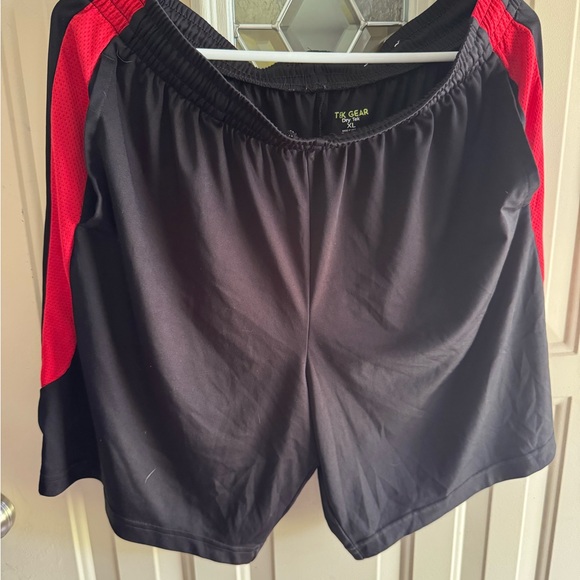 Men’s Black and Red Shorts - Picture 1 of 5